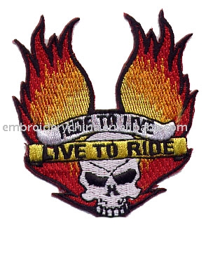 fancy skull patch with fire for jeans (fancy skull patch with fire for jeans)