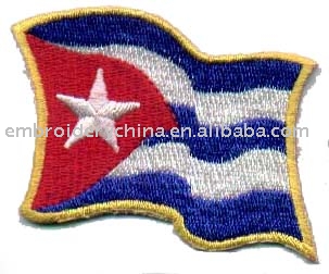embroidery floating flag patch for sports (embroidery floating flag patch for sports)