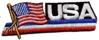 Embroidery Wave to and fro Flag Patch (Embroidery Wave to and fro Flag Patch)