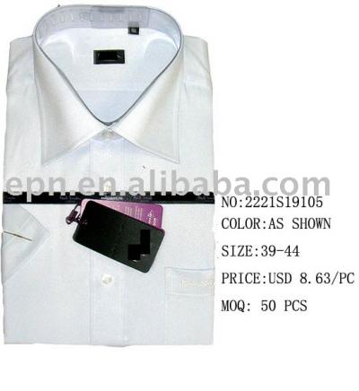 Men`s Latest Design Stripe Dress Shirt, Short Sleeves` Shirt (MEN `S новейшей конструкции Stripe сорочка, короткий рукав рубашки`)