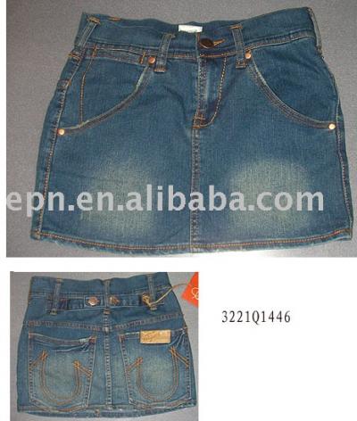 Girl`s Authentic Denim Skirt (Girl `S Аутентичный Джинсовая юбка)