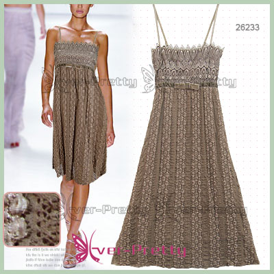 Brown Classic Lace Cocktail Dress Hf-26233 (Браун Classic L e коктейльное платье HF 6233)