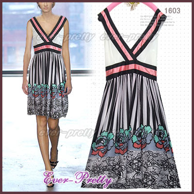 Nwt A-Line Border Print Lace Dress 7d-01603 (TNO A-frontière Imprimer robe en dentelle 7d-01603)