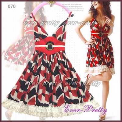 Sexy Low Cut Summe Red %26 Beige %26 Black Cotton Dress MM-00070 (Sexy Low Cut Summe Red %26 Beige %26 Black Cotton Dress MM-00070)