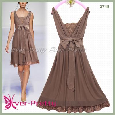 Sexy Brown Polyester Party Dress Hf-02718 (Сексуальная Браун полиэстер партия платье HF-02718)