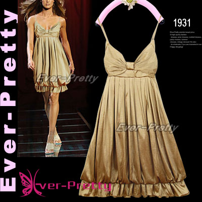 Golden Shimmer Balloon Dress + Bow 7d-01931 (Золотые Shimmer Balloon платье + Bow 7d-01931)