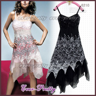 Black %26 White Lace Cocktail Dress Xw-06210 (Черный 26% белого кружева платье для коктейля XW-06210)