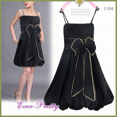 Sexy Black Chic Empire Line Balloon Dress With Bow 7d-01104 (Sexy Bl k Chic империи Line Balloon платье с бантом 7d-01104)