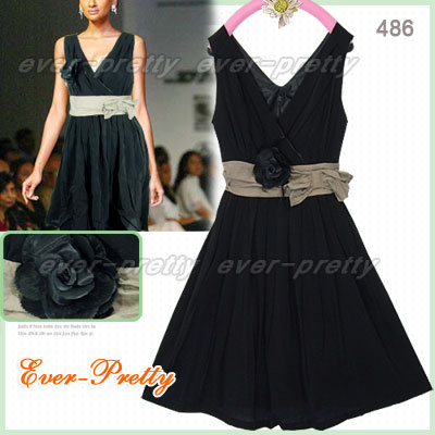 Sexy Black Timeless Fashion Cocktail Dress W Brooch 7d-00486 (Сексуальная Черный Timeless моды платье для коктейля W Брошь 7d-00486)