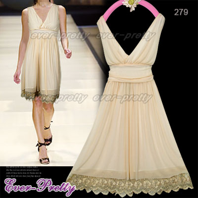 Sexy Ruched Beige Cocktail Dress 7d-00279 (Sexy Ruched Beige robe de cocktail 7d-00279)