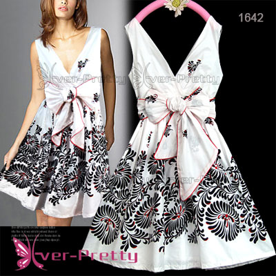 Nwt White V Neck Cotton Party Dress 7d-01642 (NWT White V Neck Cotton Party Dress 7d-01642)