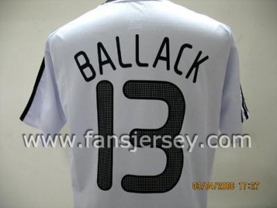 No.1 Supplier--2008 EURO Cup #13 Ballack Germany HOME SOCCER JERSEYS