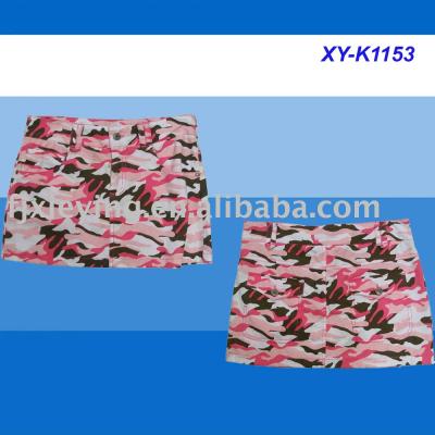 camouflage printed skirt