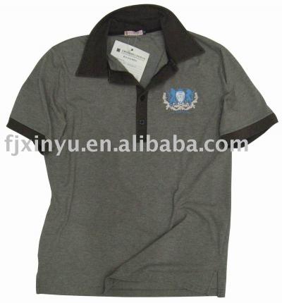 Men`s polo shirt with wash finishing (Men`s polo shirt with wash finishing)