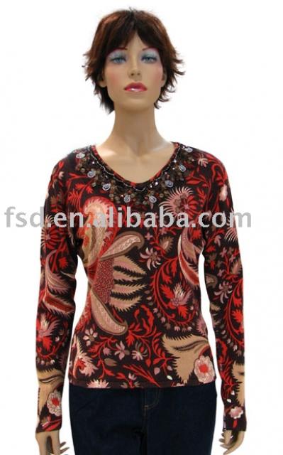 Ladies` Printed Sweater (Ladies` Printed Sweater)