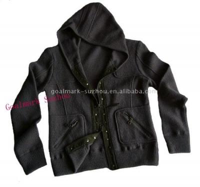 boiled wool Hood jacket