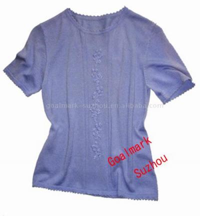 Embroidered short sleevepullover (Embroidered short sleevepullover)