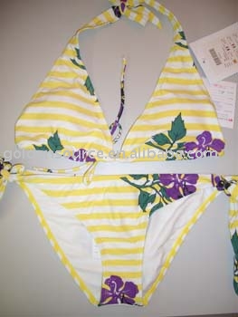 W230-yellow Ladies swimwear (W230-jaune maillot de bain Mesdames)