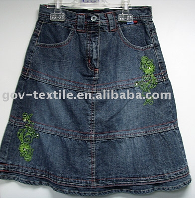 Ladies` Jean Skirt