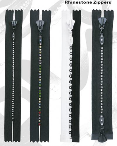 rhinestone zipper