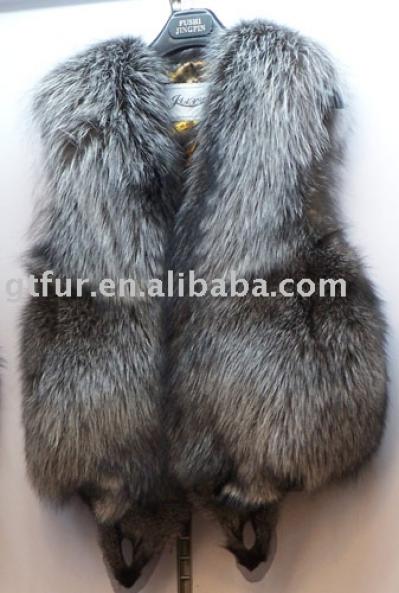 Silver fox fur waistcoat (Silber Fuchspelz Weste)