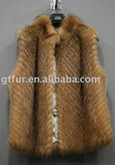 Raccoon/racoon fur waistcoat (Енот / мех енота жилет)
