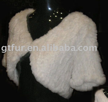 Knitted rabbit fur waistcoat (Трикотажный жилет меховой кролик)