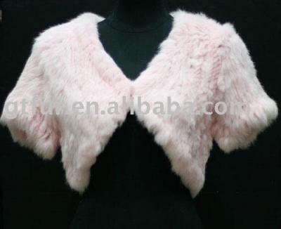 Knitted rabbit fur waistcoat (Трикотажный жилет меховой кролик)