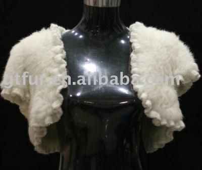 Knitted rabbit fur waistcoat (Трикотажный жилет меховой кролик)