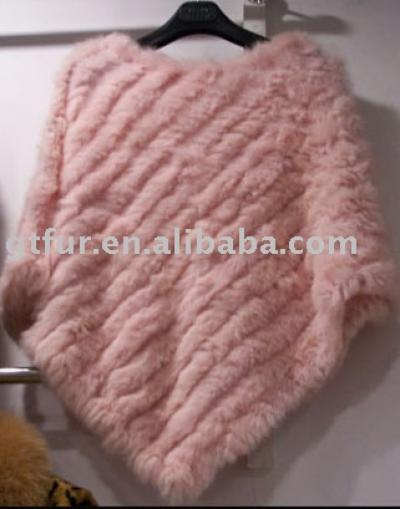 Knitted rabbit fur waistcoat (Трикотажный жилет меховой кролик)