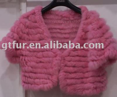Knitted rabbit fur waistcoat (Трикотажный жилет меховой кролик)