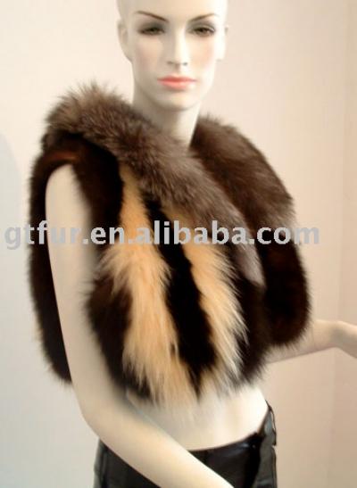 Knitted rabbit fur waistcoat (Трикотажный жилет меховой кролик)