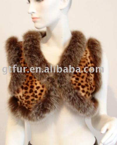 Knitted rabbit fur waistcoat (Трикотажный жилет меховой кролик)