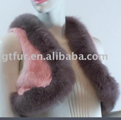rabbit fur waistcoat with fox collar (кролик жилет с мехом лисы воротник)