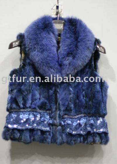 Rex rabbit fur waistcoat (Rex Kaninchenfell Weste)