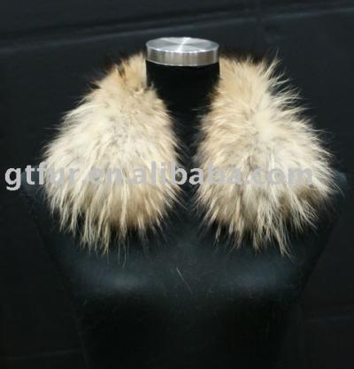Racoon/raccoon fur collar (Racoon / Waschbär Pelzkragen)
