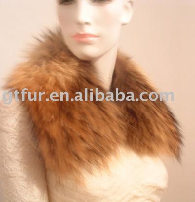 Racoon/raccoon fur collar (Racoon / Waschbär Pelzkragen)