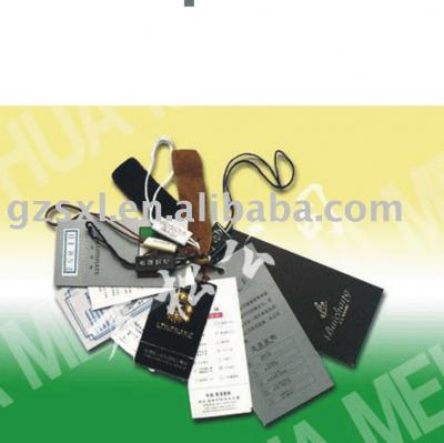 clothing hang tag (vêtements étiquette volante)