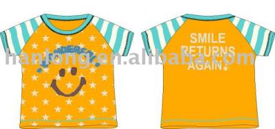Children`s smile-face printed t-shirt (Children`s smile-face printed t-shirt)