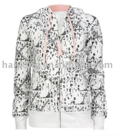 women`s casual hooded sweatshirt ( fashionable pattern screen-printed ) (women`s casual hooded sweatshirt ( fashionable pattern screen-printed ))