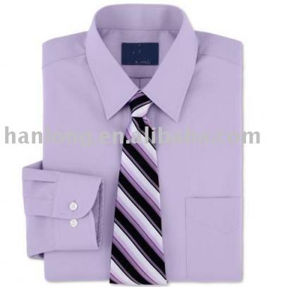 Men `s faltenfreie Hemd (Baumwolle / Polyester mit langen Ärmeln) (Men `s faltenfreie Hemd (Baumwolle / Polyester mit langen Ärmeln))