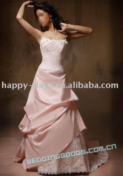 Ladies` Silk Prom Wedding Dress with High-quality (Дамские Шелкового Пром свадебное платье с высоким качеством)