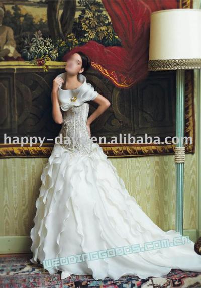 Good Bridal Gown with Thick Satin (Хорошо Свадебные платья с толстыми атласная)