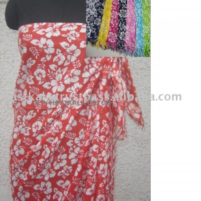 RAYON PRINTED PAREO WITH FRINGES- AZO FREE- ALSO FOR PROMOTI (RAYON PRINTED PAREO WITH FRINGES- AZO FREE- ALSO FOR PROMOTI)