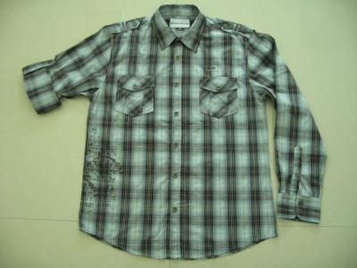 men`s yarn-dyed shirt (Men `s garngefärbten shirt)