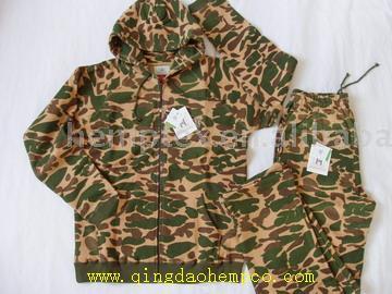 hemp/cotton camoflage hooded top and pants (Hanf / Baumwolle camoflage Hooded Top und Hose)