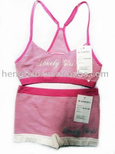 Seamless Girls` underwear Suit (Camisole%26 Pant)
