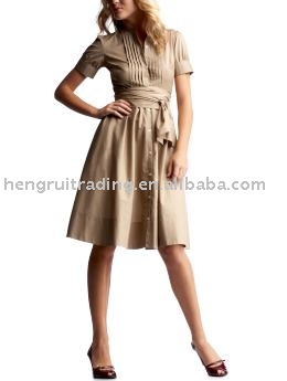 Pleated Shirt Dress(women Dress) (Plissee-Shirt Dress (Frauen Dress))