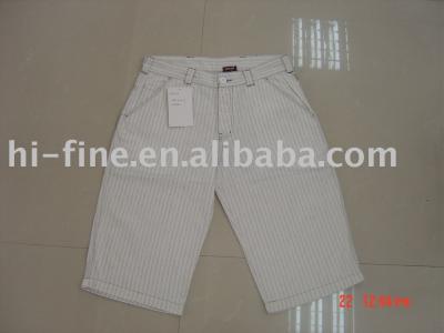 Men`s 55%Linen 45%Cotton Woven Short Pant (Men`s 55%Linen 45%Cotton Woven Short Pant)