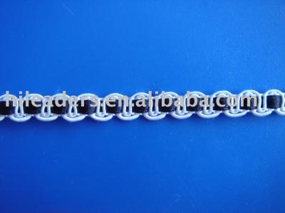 Thread loop with satin ribbon (Thread loop with satin ribbon)